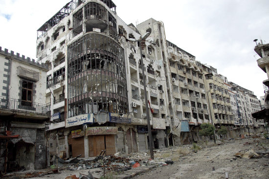 DESASTRE. Homs en ruinas.