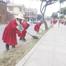 CAMPAA. Decenas de obreros de la Alcalda, desde hace varios das, limpian las jardineras de las principales avenidas.