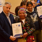 Acto. El vicepresidente lvaro Garca Linera entreg certificaciones a periodistas.