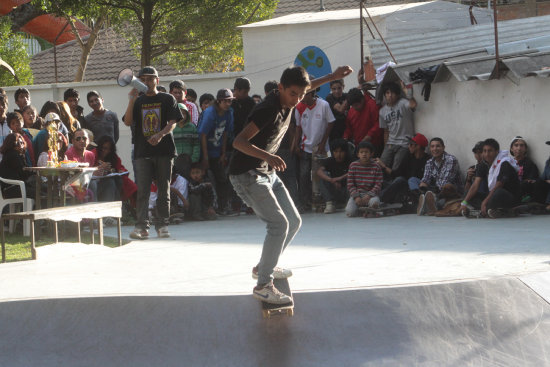 La competencia de skateboarding se cumpli ayer en el parque Bolvar.