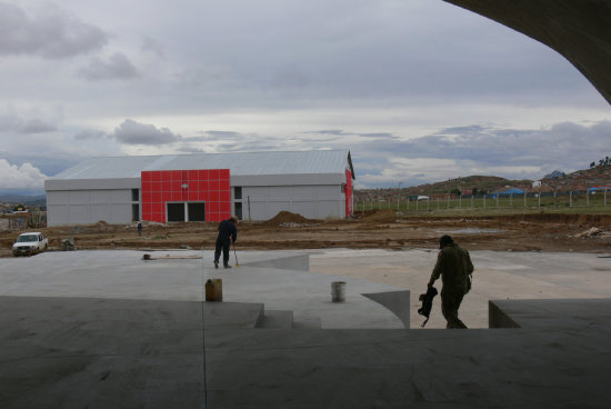 CAMPO FERIAL. La primera fase del proyecto, en el que la Comuna invirti Bs 7 millones, ser entregado el 20 de mayo.