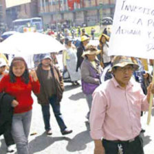 PROTESTAS. Los gremiales protagonizaron una marcha el pasado 5 de mayo.