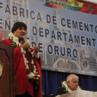 PRESIDENTE. Evo Morales, en el acto.