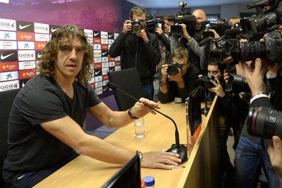 El defensor espaol Carles Puyol le dijo adis al ftbol.