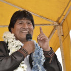 PRESIDENTE. El Primer Mandatario del pas, Evo Morales, durante un acto pblico en Punata, departamento de Cochabamba.