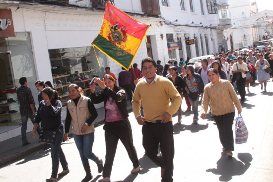 MARCHA. La medida realizada el martes.