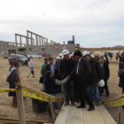 INSPECCIN. El Presidente observ el avance de obras en el nuevo aeropuerto el jueves.