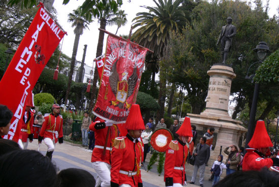 HOMENAJE. Los actos realizados ayer, por el Colegio Jaime de Zudez.