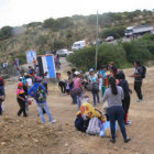 BLOQUEO. La medida realizada por los estudiantes ayer en Yotallilla.