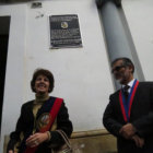 DISTINCIN. La Universidad coloc una plaqueta en la fachada de su casa natal.