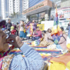 SITUACIÓN. La Confederación de Campesinos de los Yungas (COFECAY) bloqueó el ingreso al TSE, ayer.