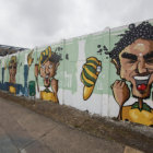 Los grafitis se pintaron en cuatro kilómetros de muros, en Sao Paulo.