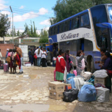 PANORAMA. En la Terminal de Buses, la temporada actual es baja en demanda de pasajeros.