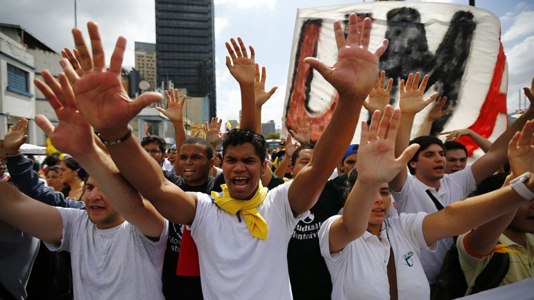 MALESTAR. Los universitarios protagonizan las principales protestas contra el Gobierno de Maduro.