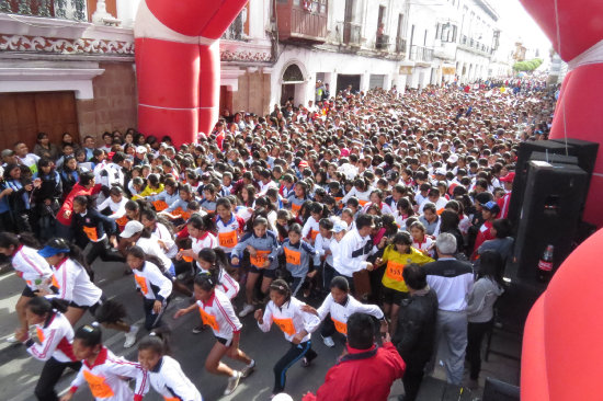 Hubo una masiva participacin del estudiantado de Sucre.