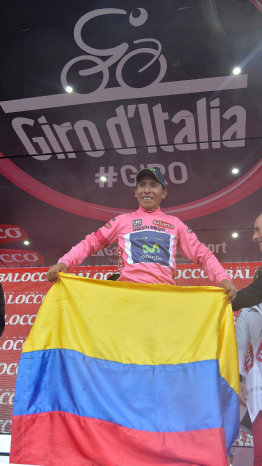 El ciclista colombiano Nairo Quintana gan por primera vez el Giro de Italia para su pas.