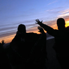 SOLSTICIO. La ceremonia para recibir los primeros rayos del sol en Sucre, el ao pasado.