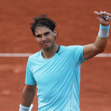 Nadal festeja el triunfo sobre su coterrneo Ferrer.