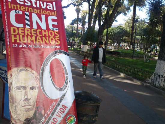 EVENTO. La imagen promocional del Festival de Cine de los DDHH del ao pasado.