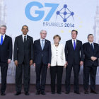 ACUERDO. Gobernantes del G7 durante una de sus reuniones en la Cumbre de Bruselas.