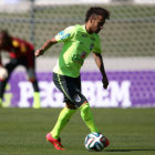 Neymar durante el entrenamiento de la selección brasileña, ayer, en Teresópolis.