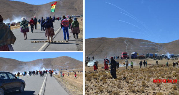 CONFLICTO. El enfrentamiento en la ruta.