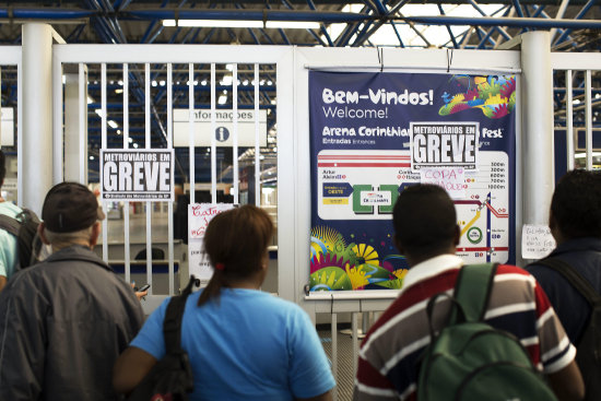 La huelga en el metro de Sao Paulo ya lleva cinco das.