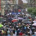 PROTESTA. Gremialistas marcharon por las calles de la capital crucea.