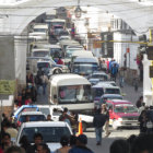 CONGESTIN. Las constantes marchas y bloqueos que protagonizaron varios sectores congestionaron las principales calles del centro de Sucre