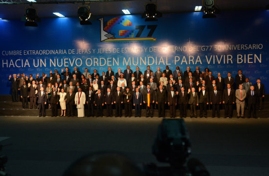 EVENTO. La foto oficial de la Cumbre del G77+ China realizada en Santa Cruz de la Sierra, el fin de semana.