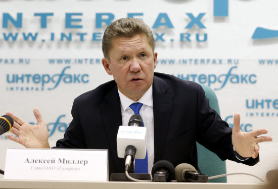 ANUNCIO. El director de Gazprom, Alexi Miller, comparece en rueda de prensa en Mosc.