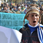 PROTESTA. Pobladores del norte de La Paz marcharon exigiendo modificar el mapa electoral.