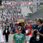 Muchos seguidores recorren el circuito Red Bull Ring en Spielberg.