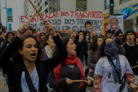 Las movilizaciones se desarrollaron en Sao Paulo.