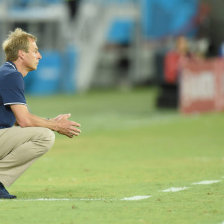 El director tcnico del seleccionado de Estados Unidos, Jurgen Klinsmann, durante el partido ante Portugal.