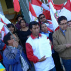 PROTESTA. Los accionantes llegaron al TCP