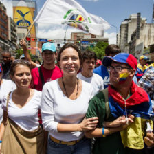 DEMANDAS. Los venezolanos de oposicin volvieron a salir a las calles.