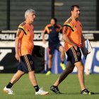 El tcnico de la seleccin de Colombia Jos Pekerman, durante una prctica.