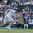 El tenista britnico, Andy Murray, durante el juego contra el espaol Roberto Bautista-Agut, al que venci con facildad.