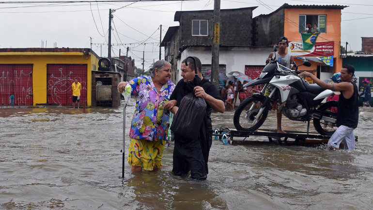 VCTIMAS. Los damnificados por las lluvias.