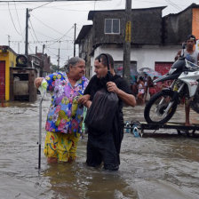 VCTIMAS. Los damnificados por las lluvias.