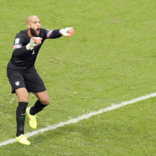 El portero norteamericano Tim Howard fue la figura del partido.