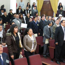 ACTO. La inauguracin del Quinto Coloquio Internacional.