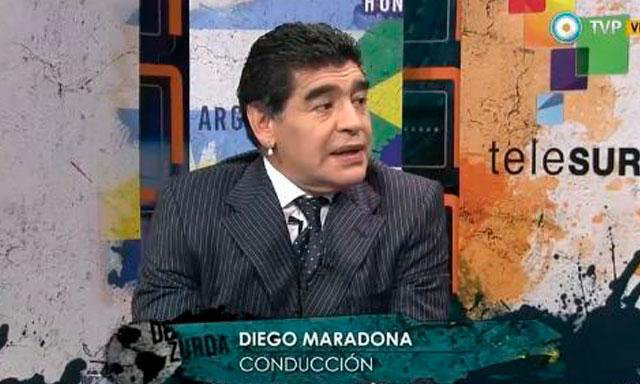 Maradona mand las observaciones durante su programa televisivo De Zurda, que se emite por Telesur.