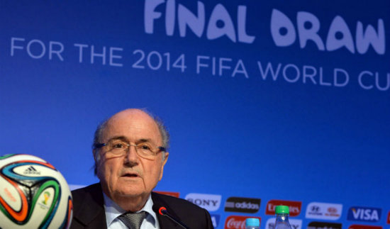 Joseph Blatter, presidente de FIFA, durante una conferencia de prensa.