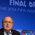 Joseph Blatter, presidente de FIFA, durante una conferencia de prensa.