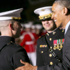 ANIVERSARIO. Barack Obama presidi un acto militar en el Da de la Independencia.