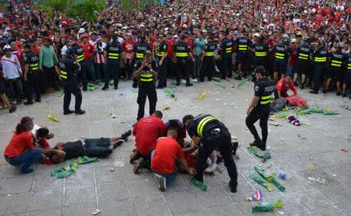 Hubo heridos en plena celebracin costarricense.