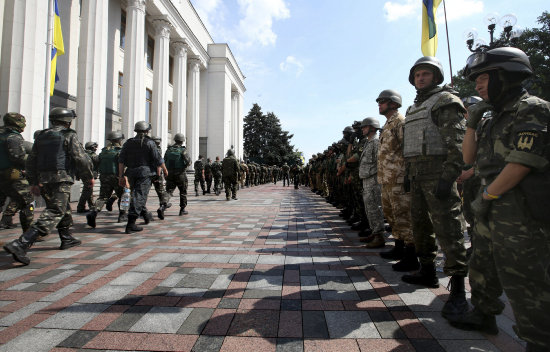 RETORNO. Tropas ucranianas recuperaron el control de la base rebelde en el este.