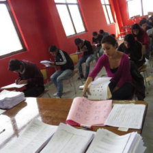 EVALUACIN. El examen psicotcnico realizado ayer.